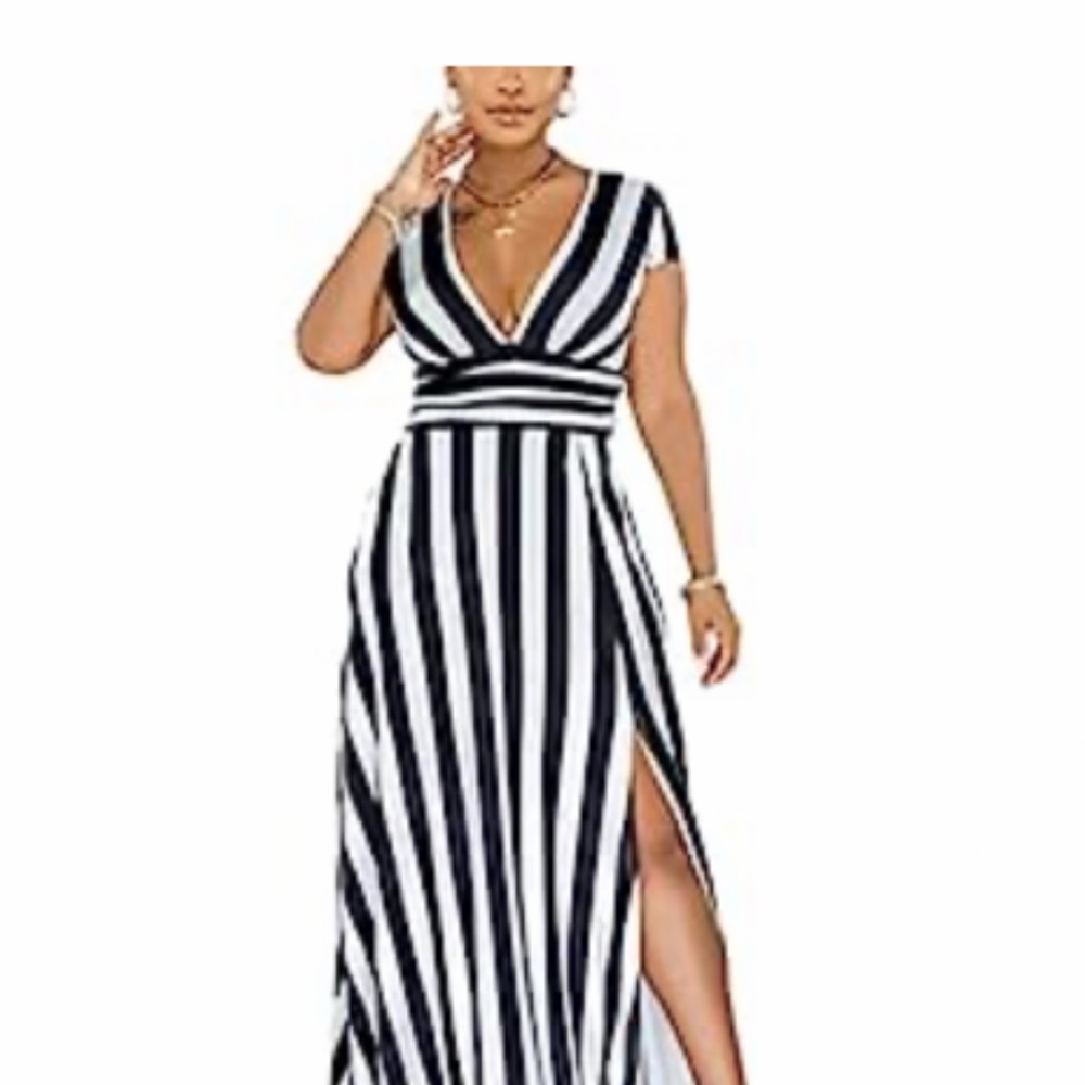 Exclusive Black & White dress 👗 size Large! - Picture 3 of 6